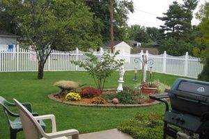 Outdoor garden area